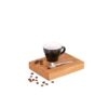 Espresso Serviertablett mit schwarzer Tasse Espressotablett