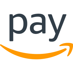 Das Bild zeigt das Logo von Amazon Pay. Es besteht aus dem Wort „Pay“ in Dunkelgrau und dem für Amazon typischen orangefarbenen Pfeil in Form eines Lächelns darunter.