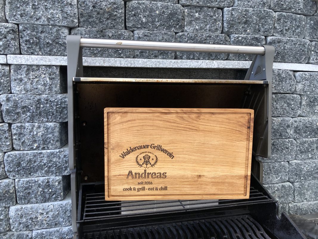 Kundenauftrag Grillbrett Andreas