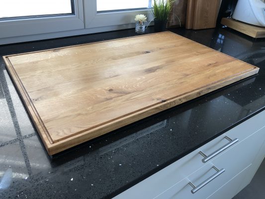 Kochfeldabdeckung Eichenholz