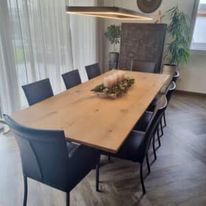 Eichenholz Esstisch Mit Schweizer Kante