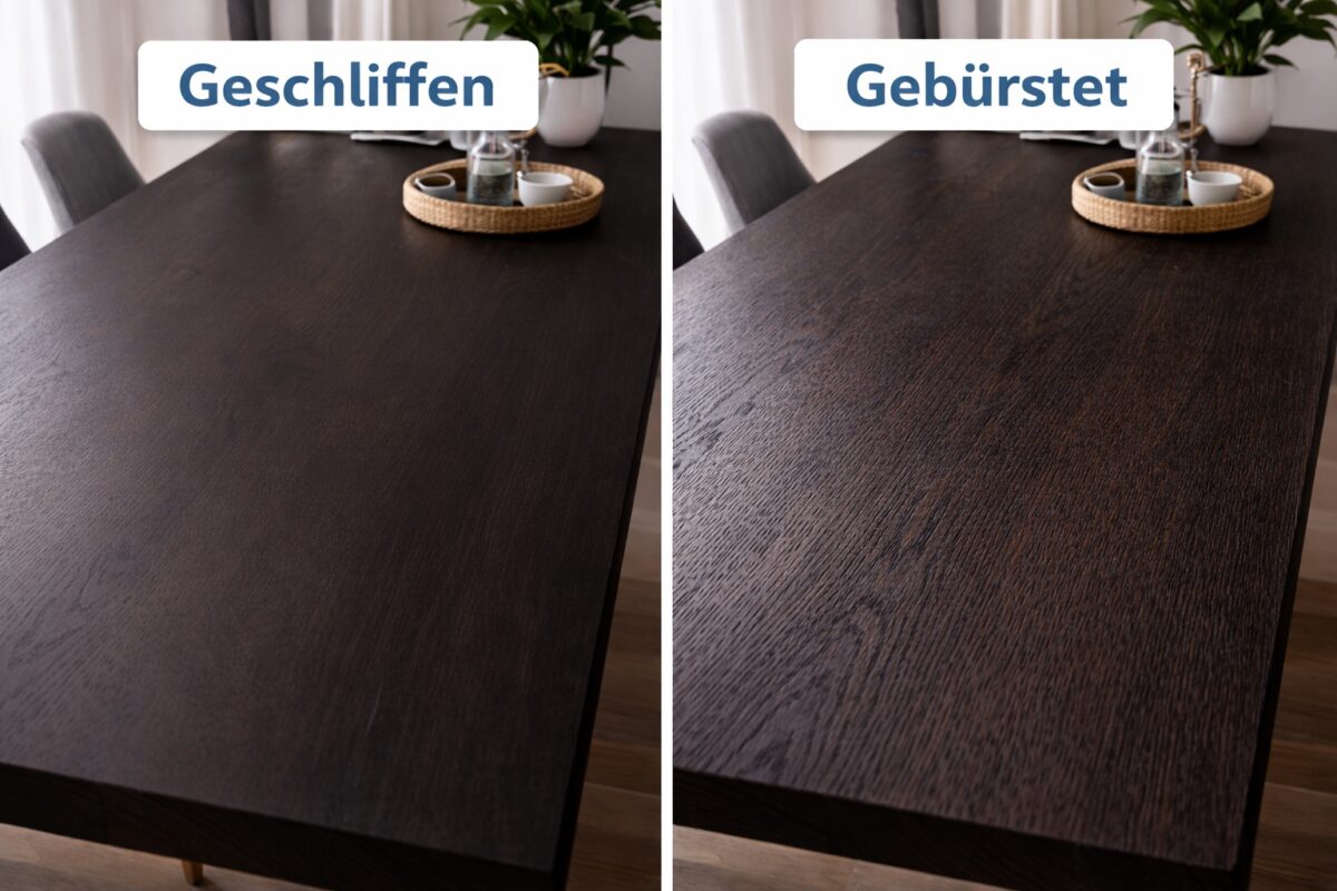 Räuchereiche_Geschliffen_Gebürstet_Vergleich