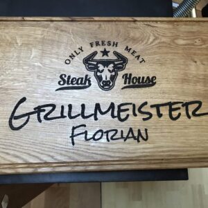 Grillbrett Aus Eichenholz Mit Gravur