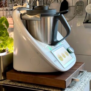 Gleitbrett Rollbrett Thermomix Massivholz Nussbaum