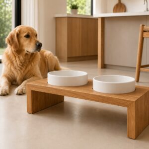 premium-futterstation-hund-holz-keramiknaepfe
