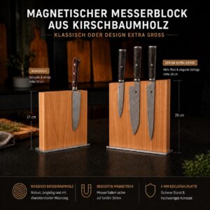 Alternative View Of Magnetischer Messerblock Aus Kirschbaum