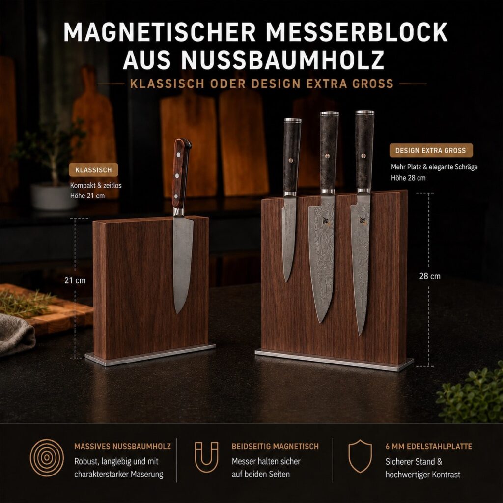 Magnetischer Messerblock aus Nussbaum 2 Nussbaum_Magnetischer_Messerblock