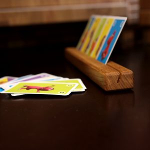 Spielkartenhalter Kartenhalter Fotohalter Eichenholz