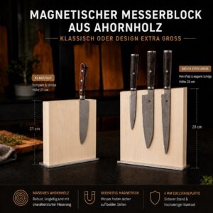 Alternative View Of Magnetischer Messerblock Aus Ahornholz