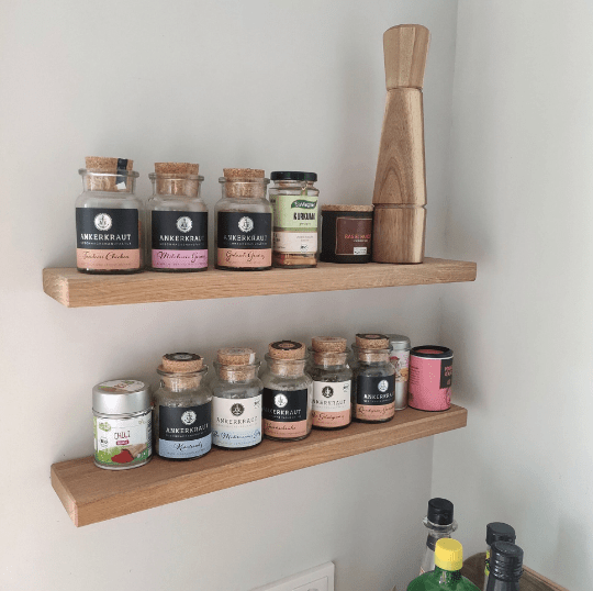 Gewürzregal aus Holz im 2er-Set