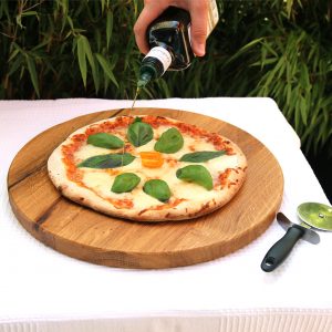 Holz-Liebling Pizzabrett Pizzateller aus Eichenholz