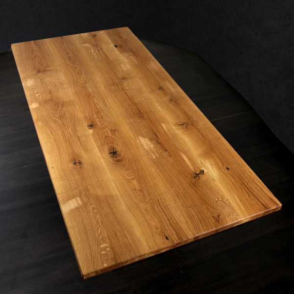 Esstisch Tischplatte Eichenholz Wildeiche