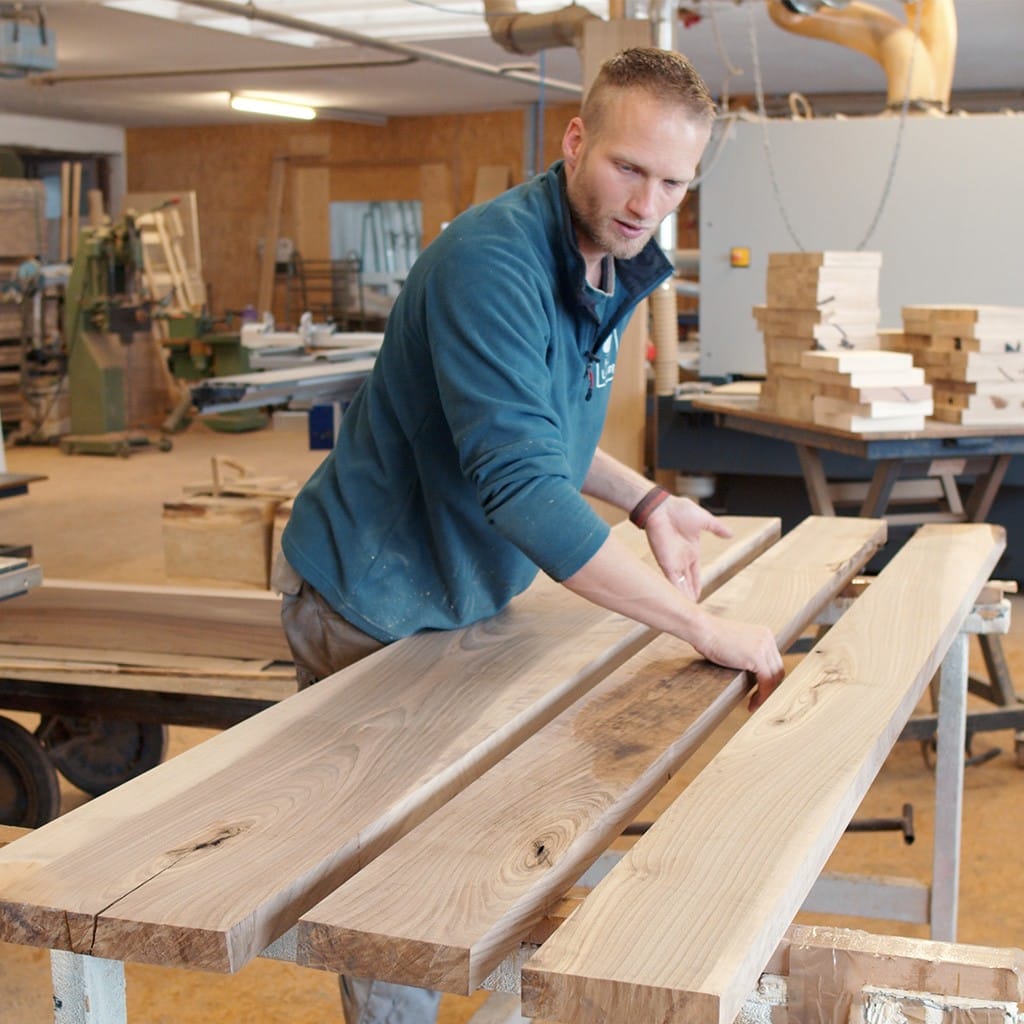 Herstellung Holztisch Esstisch Tischplatte Holzauswahl