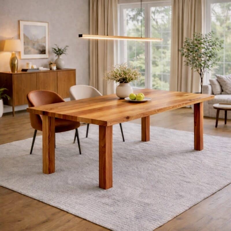 Birnbaum_Esstisch_Massivholz_Holzbeine