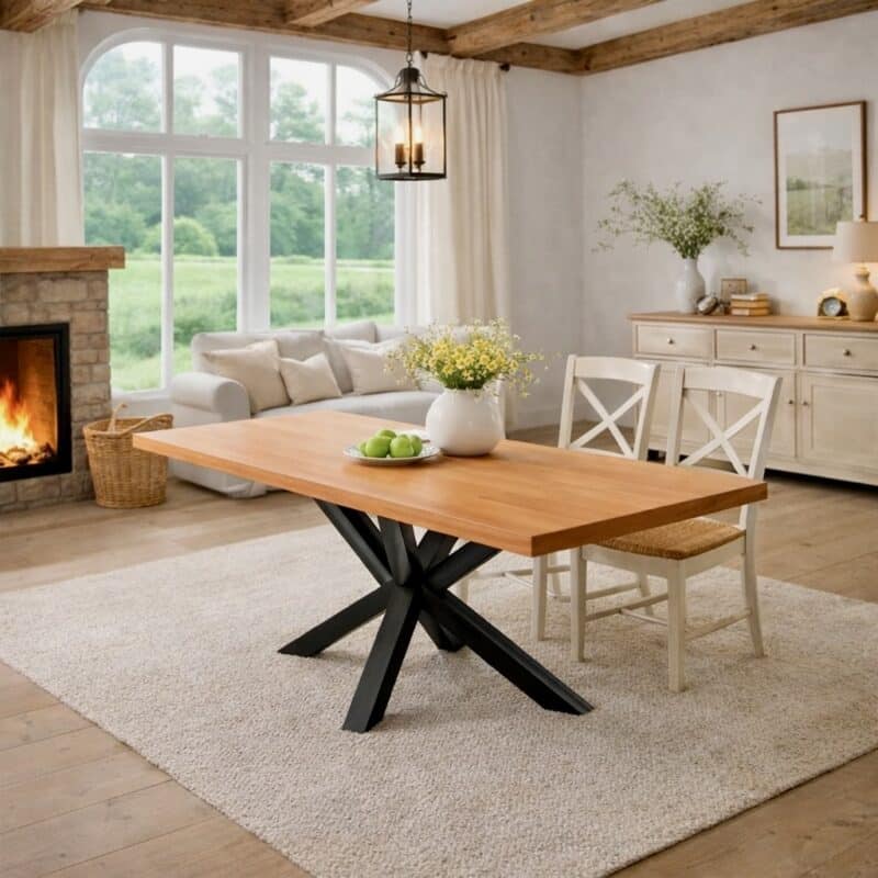 Buchen_Esstisch_Massivholz_Spidergestell