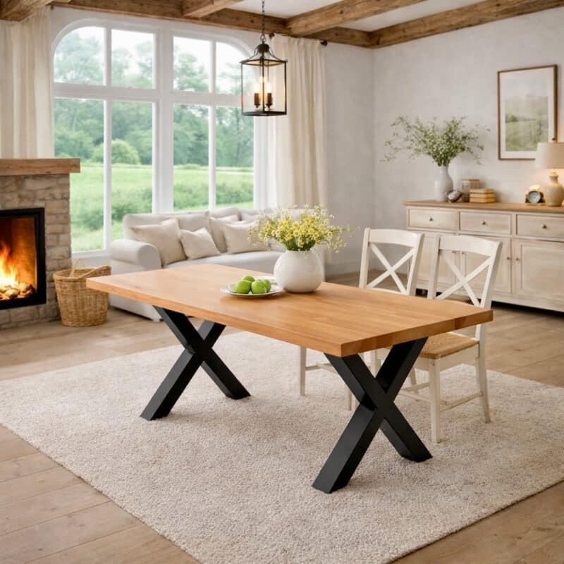 Buchen_Esstisch_Massivholz_X-Gestell