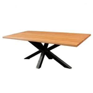 Esstisch mit Tischplatte aus Buchenholz mit Spider Stahlgestell
