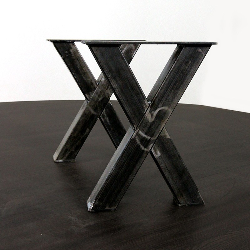Couchtisch Tischgestelle X-Form Rohstahl