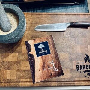 Grillbrett Stirnholz Schneidebrett Aus Eichenholz Limited Edition Mit Umlaufender Saftrille