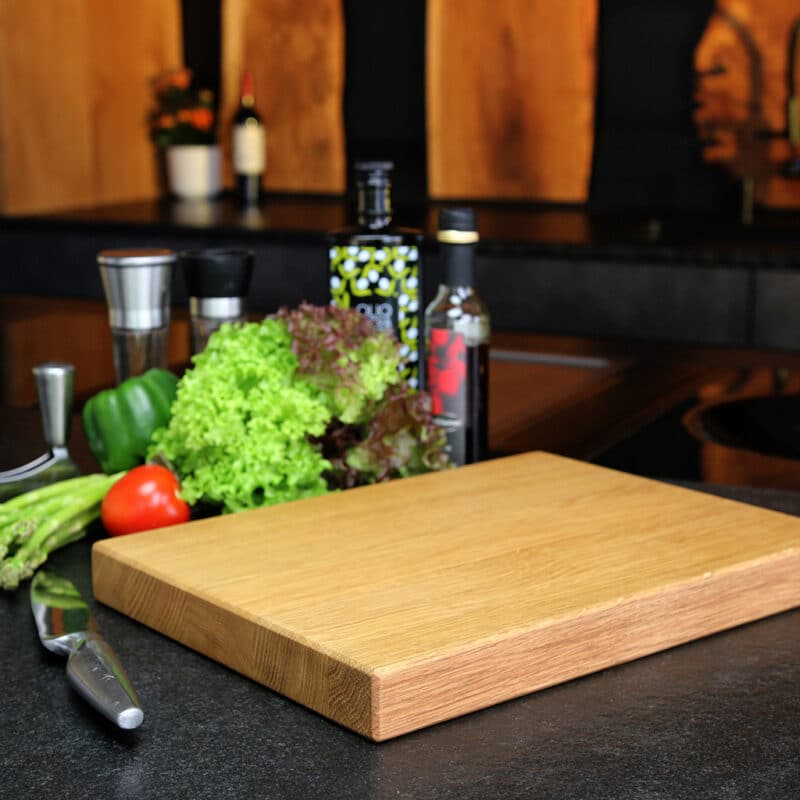 Schneidebrett-Eiche-Längsholz-Szenerie