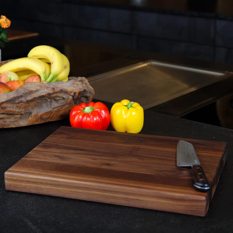 Schneidebrett-Nussbaumholz-Küchenbrett-Längsholz-Nussbaum