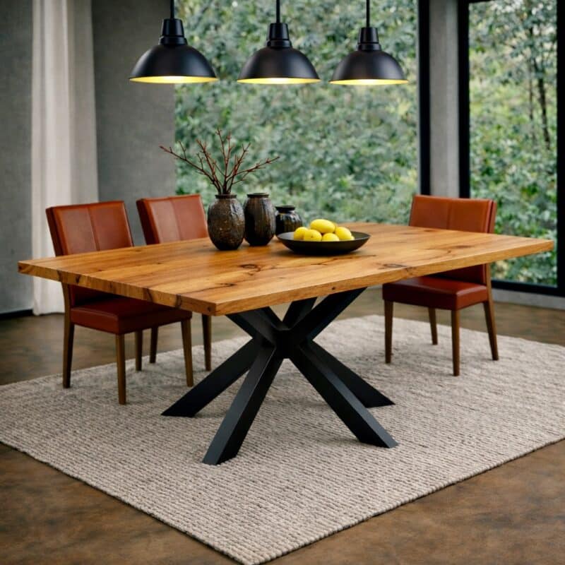 Kernbuche_Esstisch_Massivholz_Spidergestell