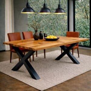 Kernbuche_Esstisch_Massivholz_X-Gestell