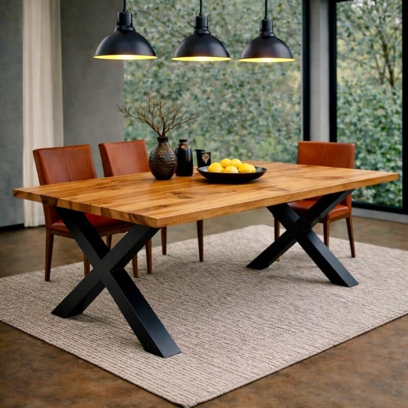 Kernbuche_Esstisch_Massivholz_X-Gestell