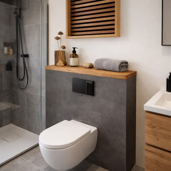 Mauerabdeckung-Badezimmer-Holz-Abdeckung