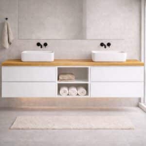 Doppel_Waschtisch_Weiss_Regal_Mittig_Quadratisch