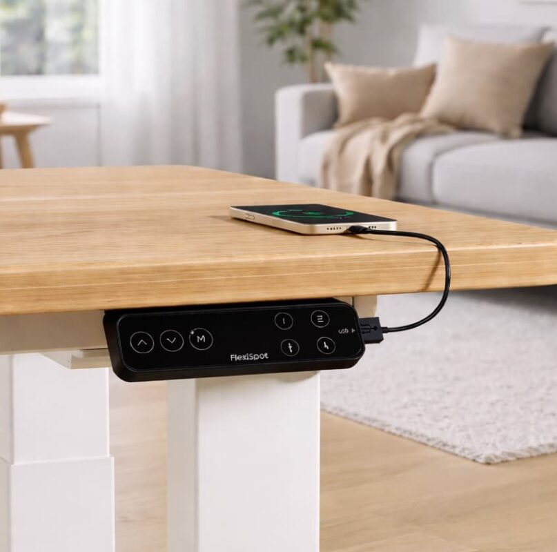 Bedienung_Flexispot_Schreibtisch_Gestell