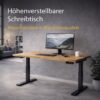 höhenverstellbarer Schreibtisch aus Massivholz titelbild