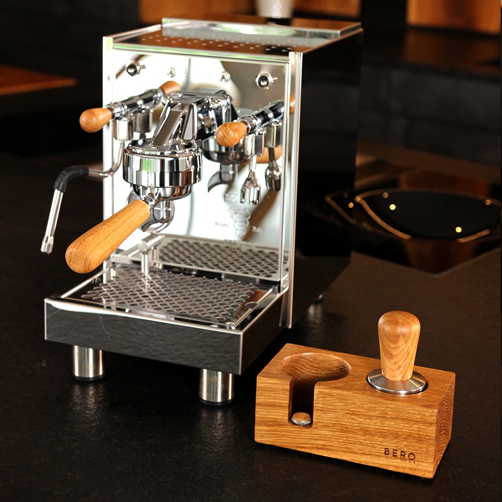 Massivholz Tamperstation Klein - Barista-Zubehör Für Siebträgermaschinen – Bild 9