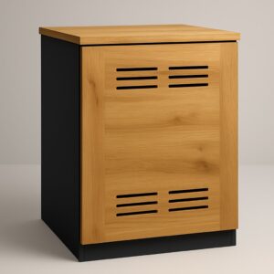 Waschmaschinenschrank mit Massivholz Tür Waschküchen-Konfigurator