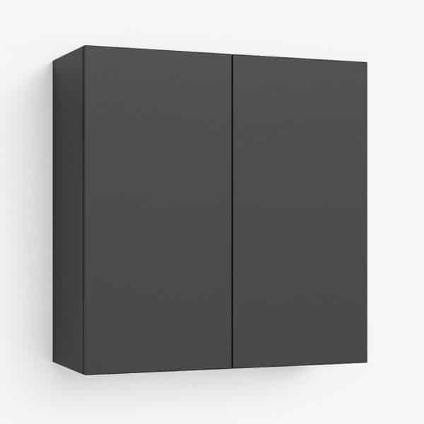 Badschrank-Hängeschrank-2-Türen-Dekor-Grau