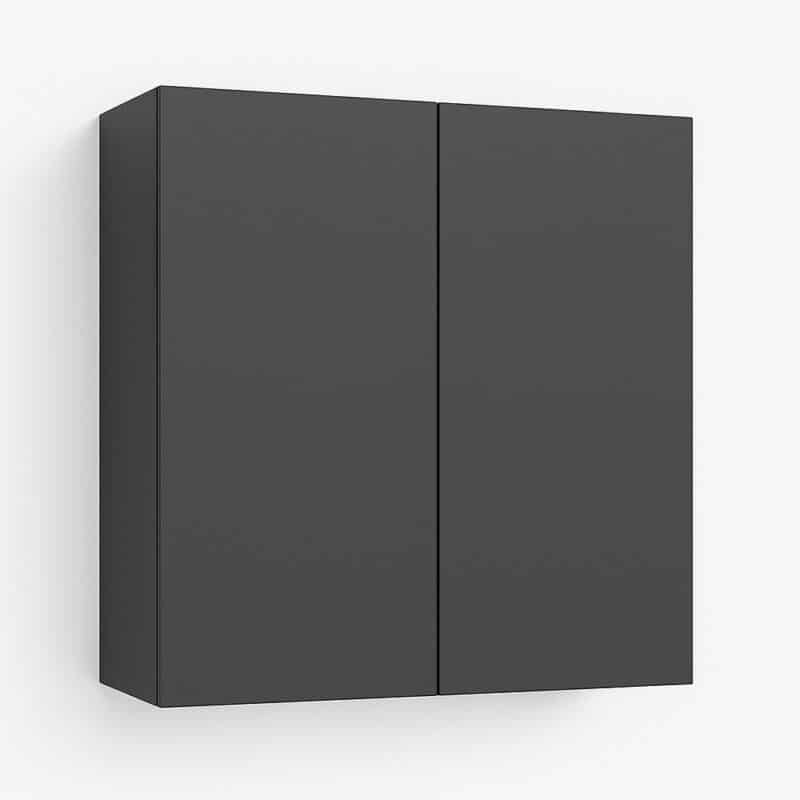 Badschrank-Hängeschrank-2-Türen-Dekor-grau