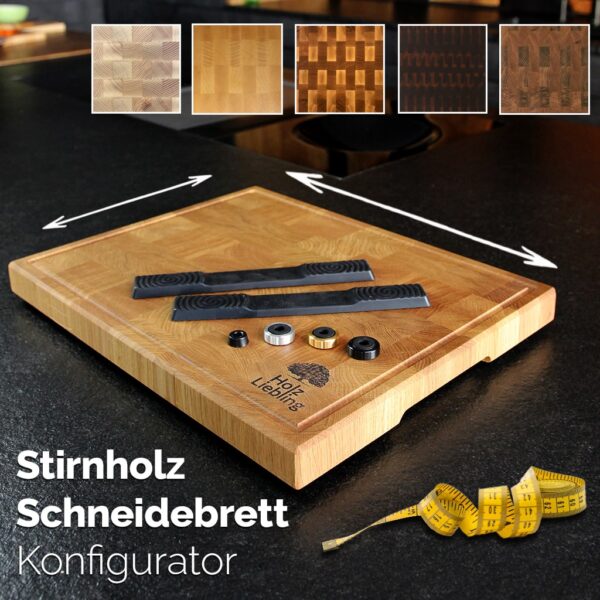 Holz-Liebling Stirnholz-Schneidebrett-Konfigurator