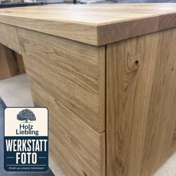 Schreibtisch Mit Schubladen Aus Massivholz – Bild 13