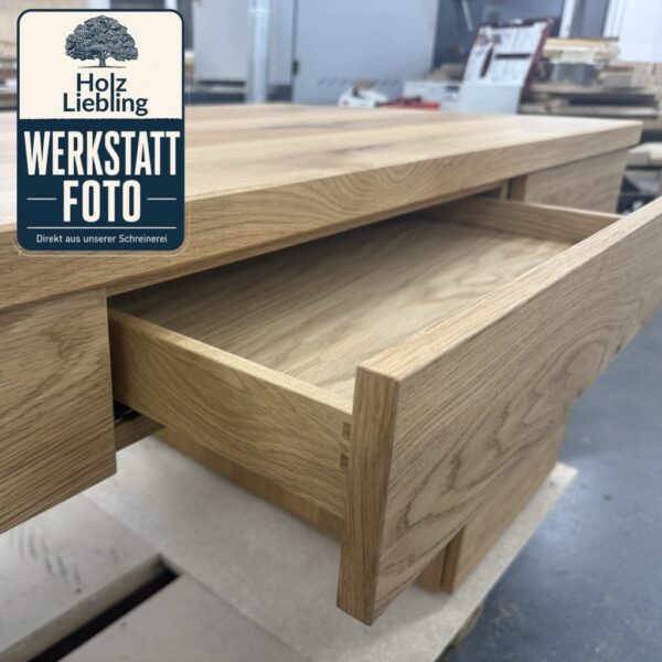 Schreibtisch Mit Schubladen Aus Massivholz – Bild 15