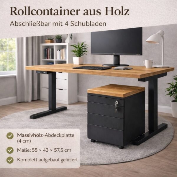 Bürocontainer Mit Massivholz-Abdeckplatte – Bild 14