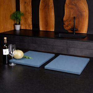 Zweiteilige Abdeckplatte Kochfeld In Nebelblau