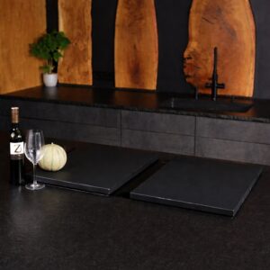 Zweiteilige Abdeckplatte Kochfeld In Schwarz