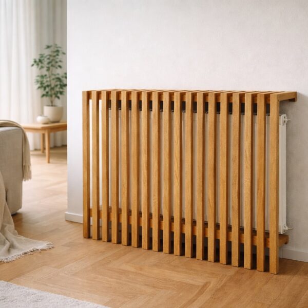 Heizkörperverkleidung Aus Holz – Elegante Lamellenabdeckung Für Heizkörper