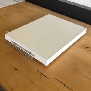 Unikat: Gleitbrett Sondermaß 46 x 35 cm – Rollbrett weiß matt (19)