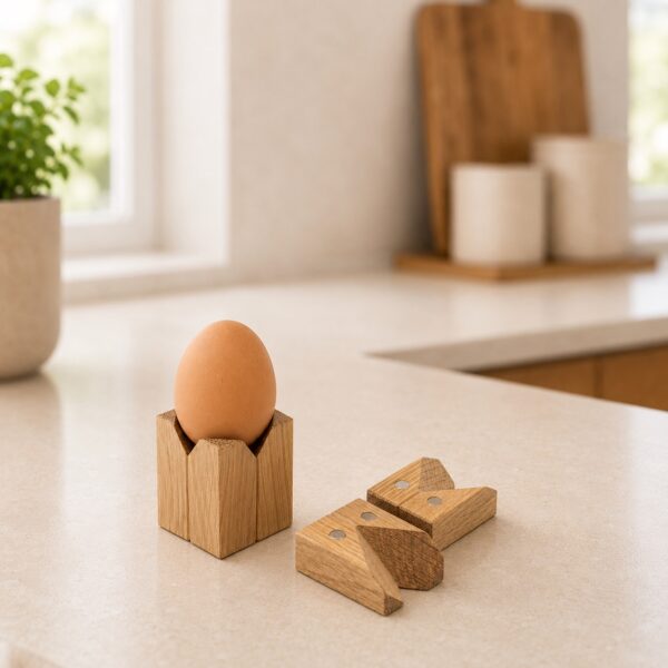 Magnetischer-Eierbecher-Eiche-Zerlegbar