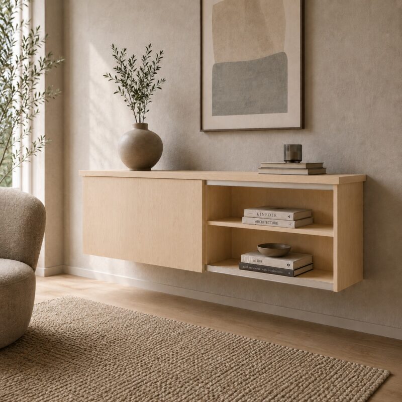 wandhaengendes-lowboard-Ahorn-wohnzimmer