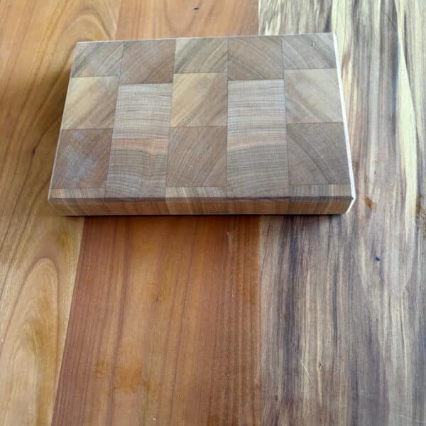 Unikat kleines Stirnholz Schneidebrett 20 x 14 cm
